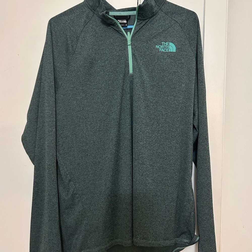 The North Face Heathered Gray Quarter-Zip Pullover